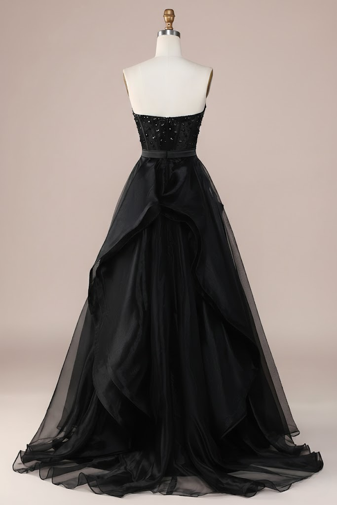 Skuld Noir Grace Corset Tulle A-Line Prom Dress Secondary image