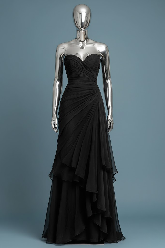 Jord Midnight Drape Strapless Sheath Prom Dress Secondary image