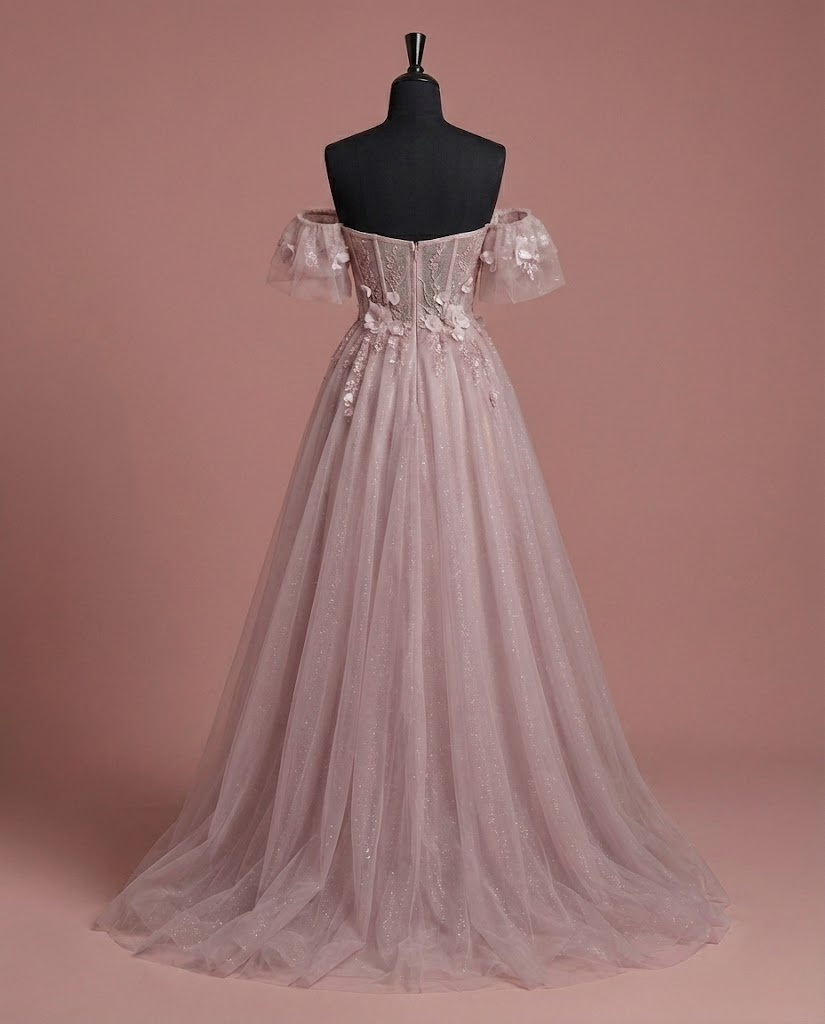 Ylva Verdant Bloom Corset High-Slit Prom Dress Secondary image