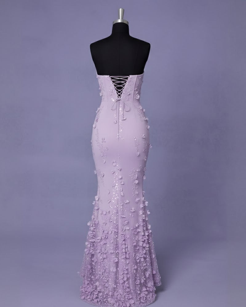 Galatea Velour Orchid Sculpt Prom Dress Secondary image